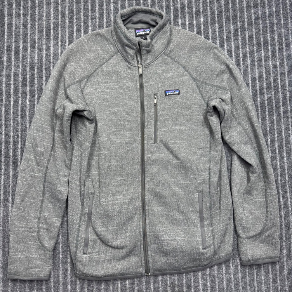 Patagonia Mens Better Sweater Full Zip Jacket Large Gray Heathered Fleece 25528